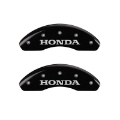 Picture of MGP Front set 2 Caliper Covers Engraved Front Honda Black finish silver ch