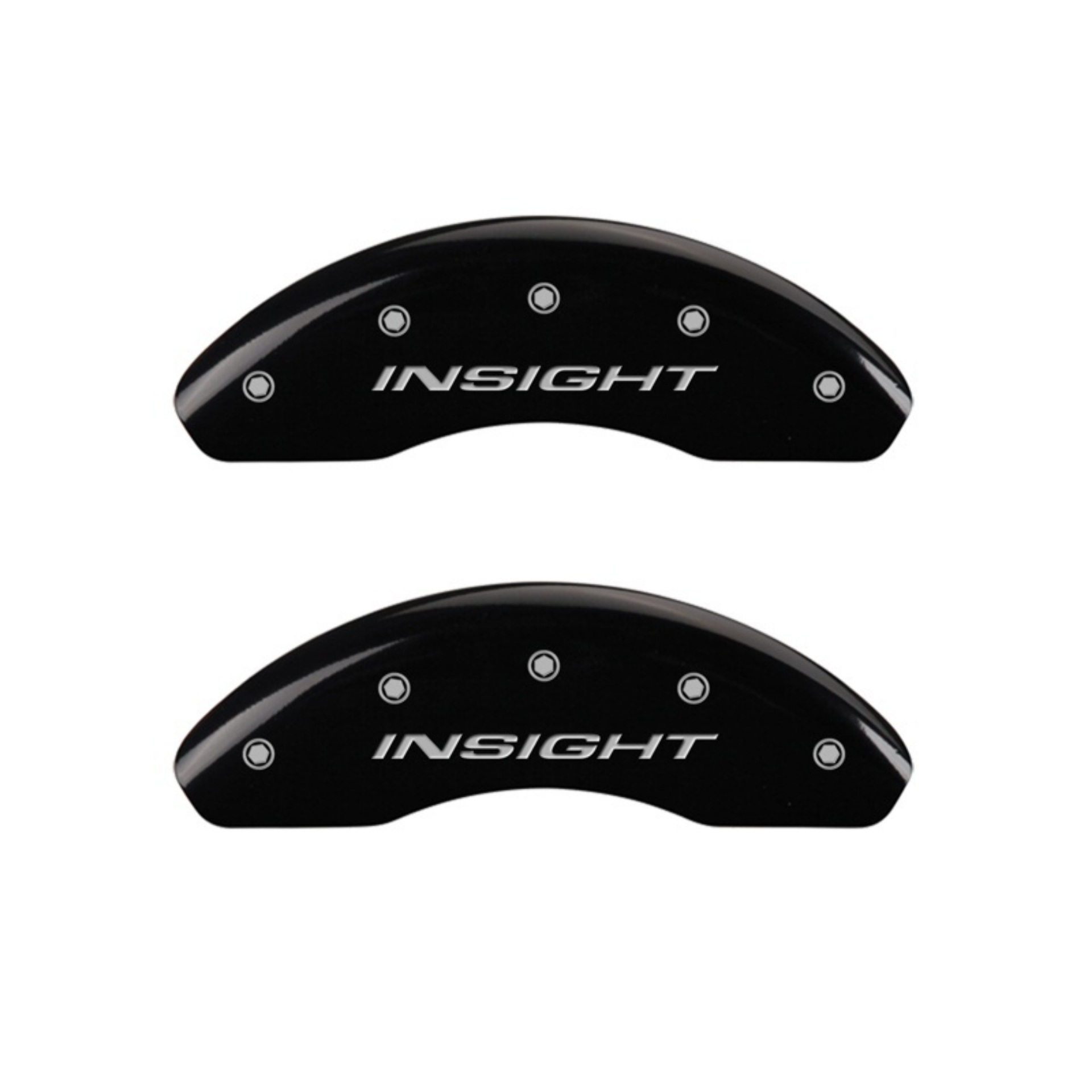 Picture of MGP Front set 2 Caliper Covers Engraved Front Insight Black finish silver ch
