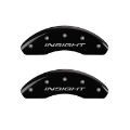 Picture of MGP Front set 2 Caliper Covers Engraved Front Insight Black finish silver ch
