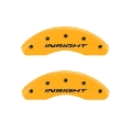 Picture of MGP Front set 2 Caliper Covers Engraved Front Insight Yellow finish black ch