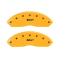 Picture of MGP Front set 2 Caliper Covers Engraved Front MGP Yellow finish black ch