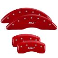 Picture of MGP 4 Caliper Covers Engraved Front & Rear Acura Red finish silver ch