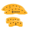 Picture of MGP 4 Caliper Covers Engraved Front Lincoln Engraved Rear Star logo Yellow finish black ch