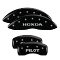 Picture of MGP 4 Caliper Covers Engraved Front Honda Engraved Rear Pilot-2015 Black finish silver ch