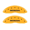 Picture of MGP 4 Caliper Covers Engraved Front Honda Engraved Rear Pilot-2015 Yellow finish black ch