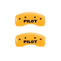 Picture of MGP 4 Caliper Covers Engraved Front Honda Engraved Rear Pilot-2015 Yellow finish black ch