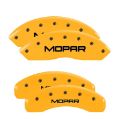 Picture of MGP 4 Caliper Covers Engraved Front & Rear Block-Charger Yellow finish black ch