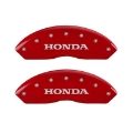 Picture of MGP 4 Caliper Covers Engraved Front Honda Engraved Rear Crosstour Red finish silver ch