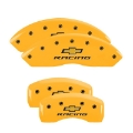 Picture of MGP 4 Caliper Covers Engraved Front & Rear Bowtie Black finish silver ch