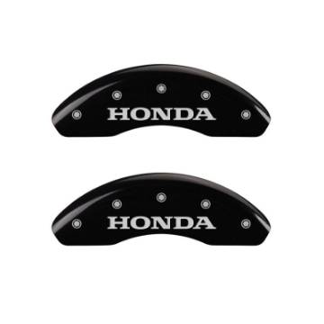 Picture of MGP 4 Caliper Covers Engraved Front Honda Engraved Rear CR-Z Black finish silver ch