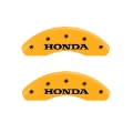 Picture of MGP 4 Caliper Covers Engraved Front Honda Engraved Rear H Logo Yellow finish black ch