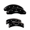 Picture of MGP Front set 2 Caliper Covers Engraved Front MGP Black finish silver ch