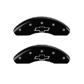 Picture of MGP Front set 2 Caliper Covers Engraved Front Bowtie Black finish silver ch
