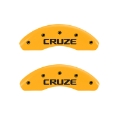 Picture of MGP Front set 2 Caliper Covers Engraved Front Cruze Yellow finish black ch