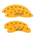Picture of MGP Front set 2 Caliper Covers Engraved Front MGP Red finish silver ch