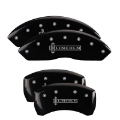 Picture of MGP 4 Caliper Covers Engraved Front Lincoln Engraved Rear Star logo Black finish silver ch
