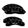 Picture of MGP 4 Caliper Covers Engraved Front Lincoln Engraved Rear MKX Black finish silver ch