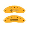 Picture of MGP 4 Caliper Covers Engraved Front Lincoln Engraved Rear MKX Yellow finish black ch