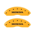 Picture of MGP 4 Caliper Covers Engraved Front Honda Engraved Rear H Logo Yellow finish black ch