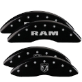 Picture of MGP 4 Caliper Covers Engraved Front RAM Engraved Rear RAMHEAD Black finish silver ch