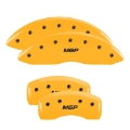 Picture of MGP 4 Caliper Covers Engraved Front Lincoln Engraved Rear Star logo Yellow finish black ch