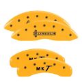 Picture of MGP 4 Caliper Covers Engraved Front Lincoln Engraved Rear MKT Yellow finish black ch