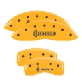Picture of MGP 4 Caliper Covers Engraved Front Lincoln Engraved Rear MKT Yellow finish black ch