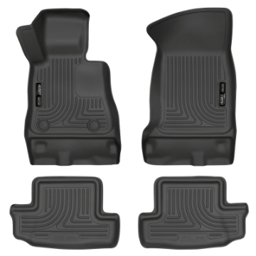 Picture of Husky Liners 16-17 Chevy Camaro WeatherBeater Front and Second Row Black Floor Liners
