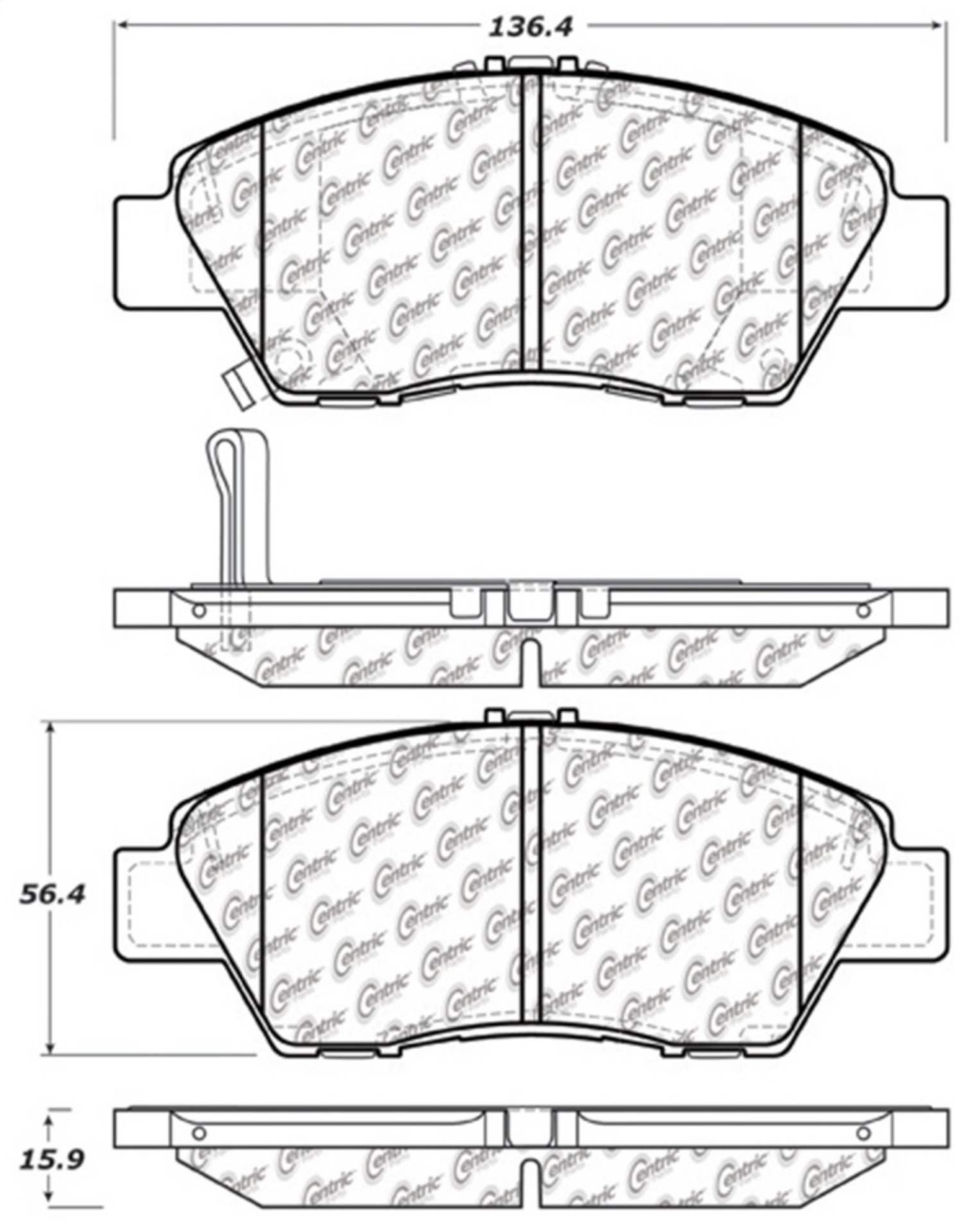 Picture of StopTech Performance 09-17 Honda Fit Front Brake Pads