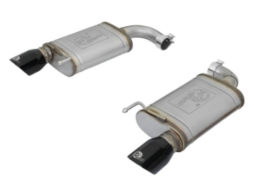 Picture of aFe MACHForce XP 2-5in 409 Stainless Axle Back Exhaust w- Black Tips 15-17 Ford Mustang I4-2-3L t