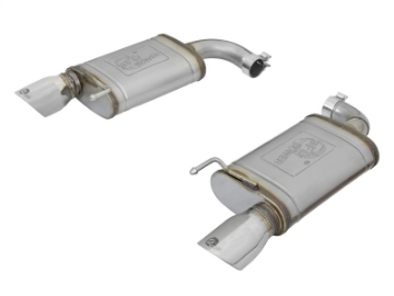 Picture of aFe MACHForce XP 2-5in 409 Stainless Axle Back Exhaust w-Stainless Tips 15-17 Ford Mustang I4-2-3L