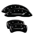Picture of MGP 4 Caliper Covers Engraved Front Cursive-Challenger Engraved Rear RT Yellow finish black ch