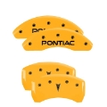 Picture of MGP Front set 2 Caliper Covers Engraved Front MGP Red finish silver ch