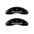 Picture of MGP Front set 2 Caliper Covers Engraved Front Honda Black finish silver ch