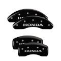 Picture of MGP Front set 2 Caliper Covers Engraved Front Honda Black finish silver ch