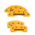 Picture of MGP Front set 2 Caliper Covers Engraved Front Honda Yellow finish black ch