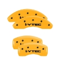 Picture of MGP Front set 2 Caliper Covers Engraved Front i-Vtec Yellow finish black ch