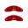 Picture of MGP Front set 2 Caliper Covers Engraved Front MGP Red finish silver ch