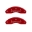 Picture of MGP Front set 2 Caliper Covers Engraved Front Sonic Red finish silver ch