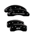 Picture of MGP Front set 2 Caliper Covers Engraved Front Oval logo-Ford Black finish silver ch