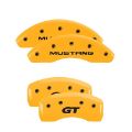 Picture of MGP Front set 2 Caliper Covers Engraved Front Oval logo-Ford Yellow finish black ch