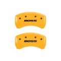 Picture of MGP Rear set 2 Caliper Covers Engraved Rear Boss Yellow finish black ch
