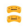 Picture of MGP Rear set 2 Caliper Covers Engraved Rear Boss Yellow finish black ch