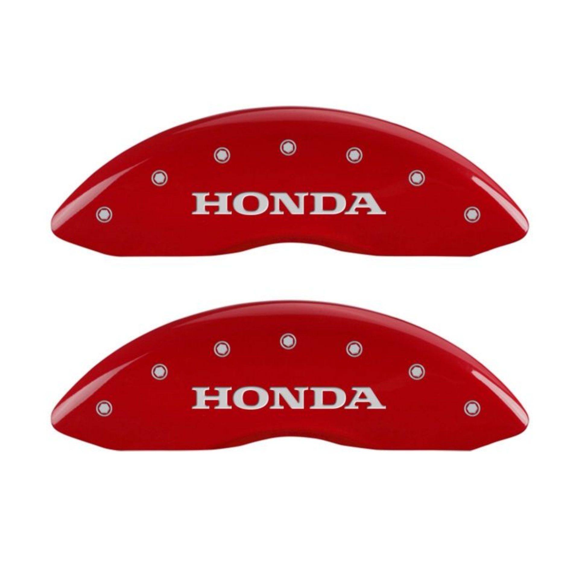 Picture of MGP 4 Caliper Covers Engraved Front Honda Engraved Rear H Logo Red finish silver ch