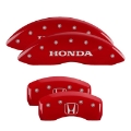 Picture of MGP 4 Caliper Covers Engraved Front Honda Engraved Rear H Logo Red finish silver ch