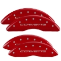 Picture of MGP 4 Caliper Covers Engraved Front Gen 5-Camaro Engraved Rear Gen 5-Z28 Yellow finish black ch