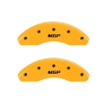 Picture of MGP 4 Caliper Covers Engraved Front Honda Engraved Rear H Logo Yellow finish black ch