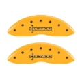 Picture of MGP 4 Caliper Covers Engraved Front Lincoln Engraved Rear Star logo Yellow finish black ch