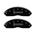 Picture of MGP 4 Caliper Covers Engraved Front Lincoln Engraved Rear Star logo Black finish silver ch
