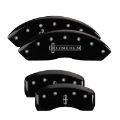 Picture of MGP 4 Caliper Covers Engraved Front Lincoln Engraved Rear Star logo Black finish silver ch